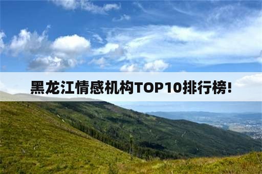 黑龙江情感机构TOP10排行榜!