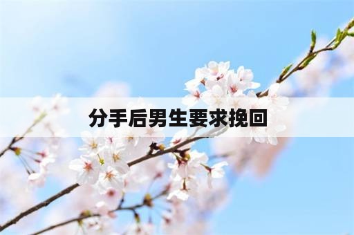 分手后男生要求挽回