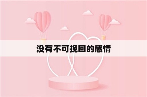 没有不可挽回的感情