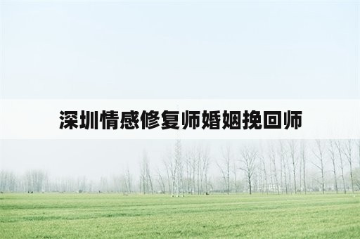 深圳情感修复师婚姻挽回师