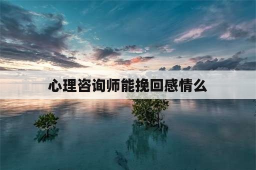 心理咨询师能挽回感情么