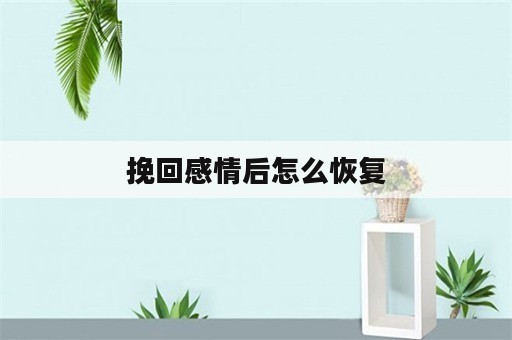 挽回感情后怎么恢复