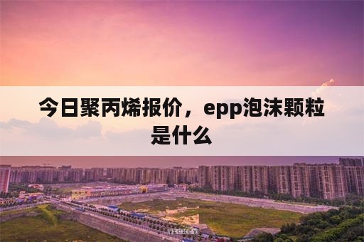 今日聚丙烯报价，epp泡沫颗粒是什么