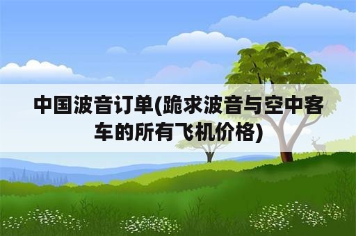 中国波音订单(跪求波音与空中客车的所有飞机价格)