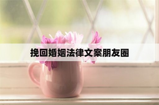 挽回婚姻法律文案朋友圈