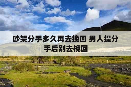 吵架分手多久再去挽回 男人提分手后别去挽回