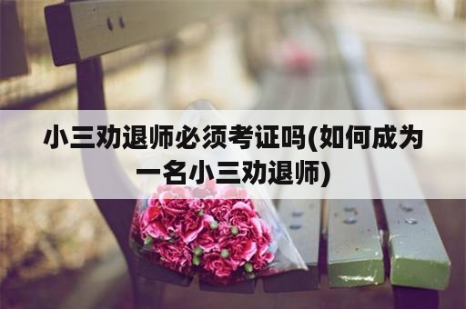 小三劝退师必须考证吗(如何成为一名小三劝退师)