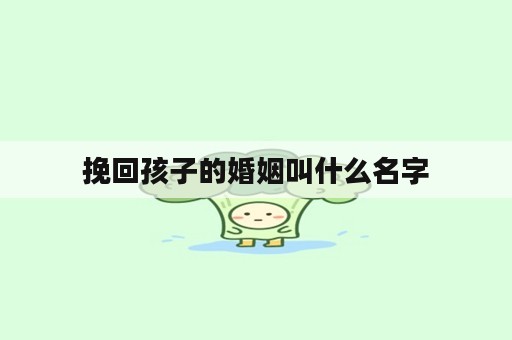 挽回孩子的婚姻叫什么名字