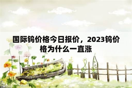 国际钨价格今日报价，2023钨价格为什么一直涨