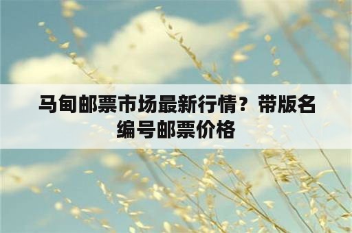 马甸邮票市场最新行情？带版名编号邮票价格