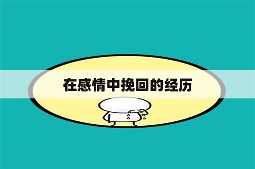 在感情中挽回的经历