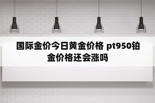 国际金价今日黄金价格 pt950铂金价格还会涨吗