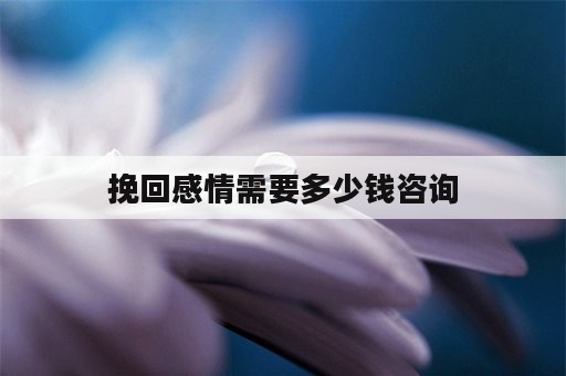 挽回感情需要多少钱咨询