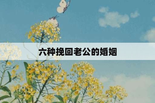 六种挽回老公的婚姻