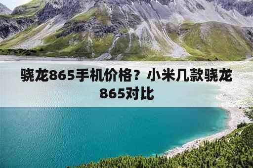 骁龙865手机价格？小米几款骁龙865对比