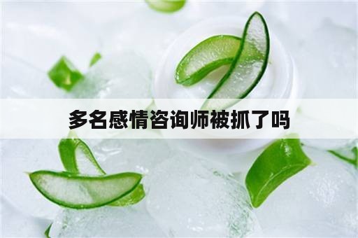 多名感情咨询师被抓了吗