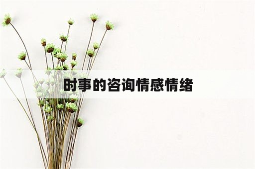 时事的咨询情感情绪