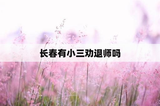 长春有小三劝退师吗