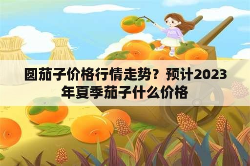 圆茄子价格行情走势？预计2023年夏季茄子什么价格