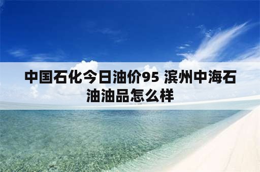 中国石化今日油价95 滨州中海石油油品怎么样