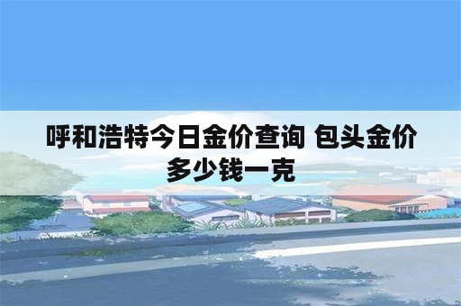 呼和浩特今日金价查询 包头金价多少钱一克