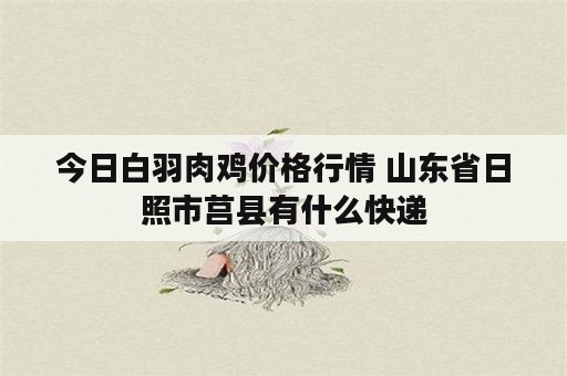 今日白羽肉鸡价格行情 山东省日照市莒县有什么快递