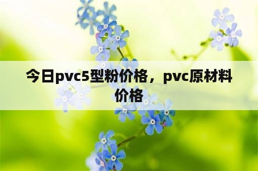 今日pvc5型粉价格，pvc原材料价格