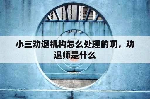 小三劝退机构怎么处理的啊，劝退师是什么