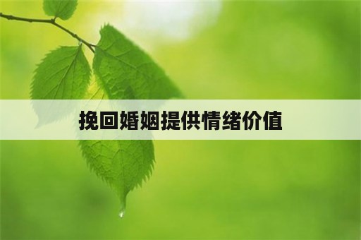 挽回婚姻提供情绪价值