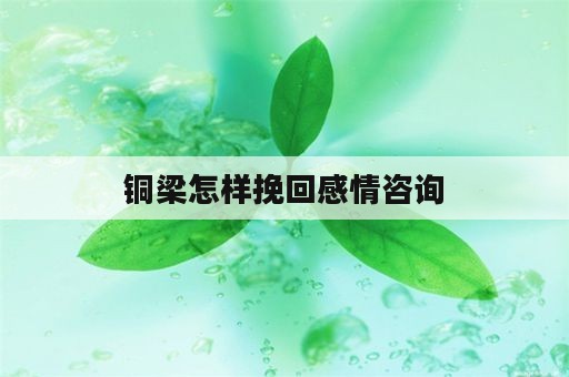 铜梁怎样挽回感情咨询