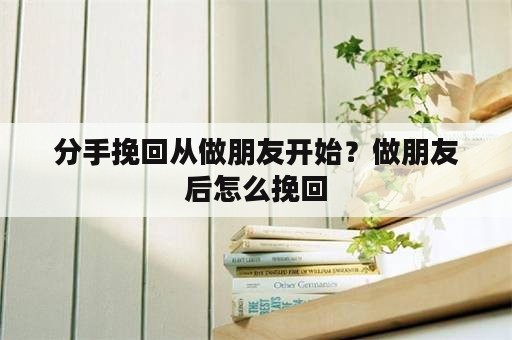 分手挽回从做朋友开始？做朋友后怎么挽回