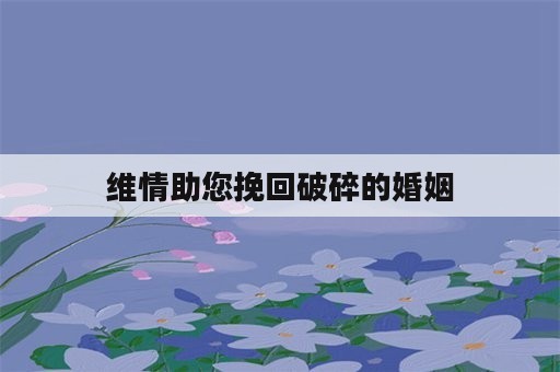 维情助您挽回破碎的婚姻