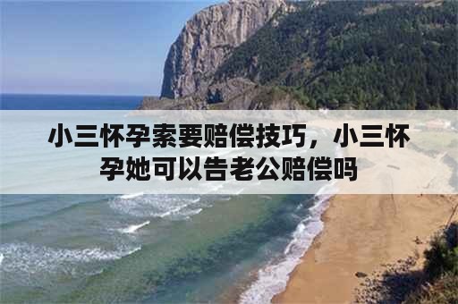 小三怀孕索要赔偿技巧，小三怀孕她可以告老公赔偿吗