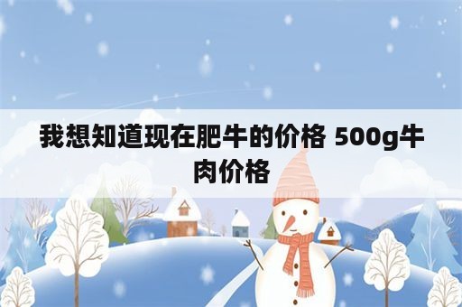 我想知道现在肥牛的价格 500g牛肉价格