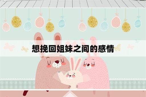 想挽回姐妹之间的感情