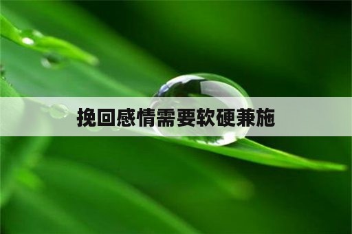 挽回感情需要软硬兼施