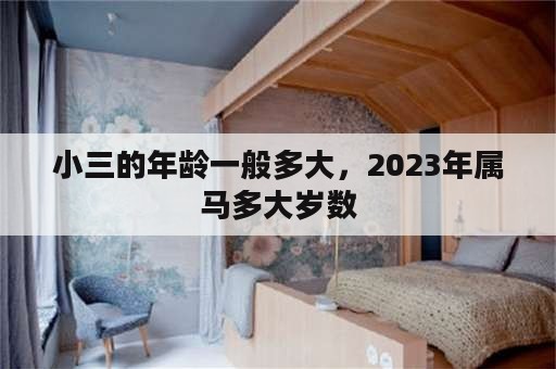 小三的年龄一般多大，2023年属马多大岁数