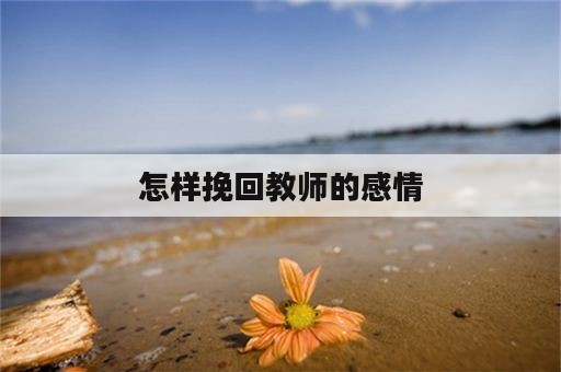 怎样挽回教师的感情