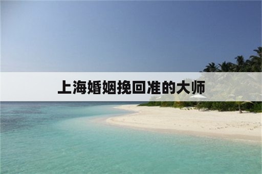 上海婚姻挽回准的大师