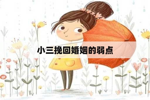 小三挽回婚姻的弱点