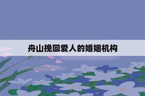 舟山挽回爱人的婚姻机构