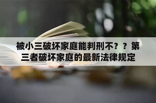 被小三破坏家庭能判刑不？？第三者破坏家庭的最新法律规定