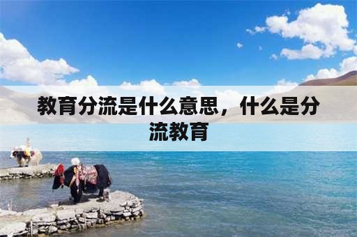 教育分流是什么意思，什么是分流教育