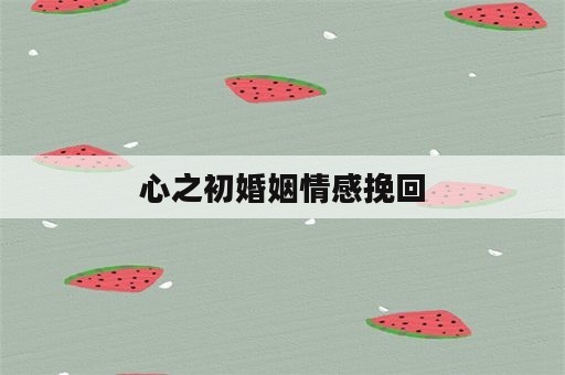 心之初婚姻情感挽回