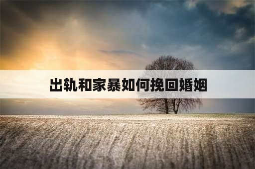 出轨和家暴如何挽回婚姻