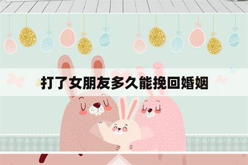 打了女朋友多久能挽回婚姻