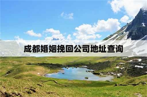 成都婚姻挽回公司地址查询