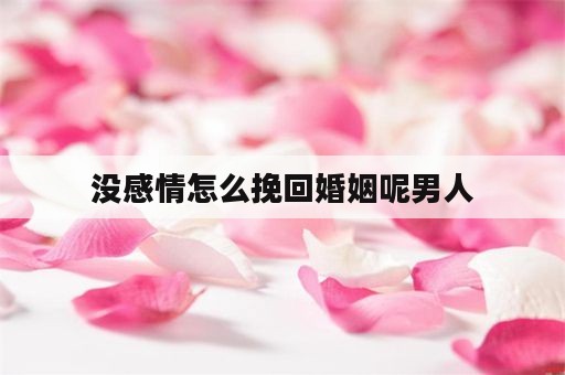 没感情怎么挽回婚姻呢男人