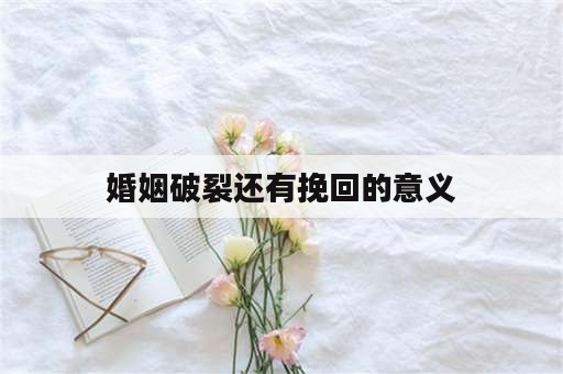 婚姻破裂还有挽回的意义