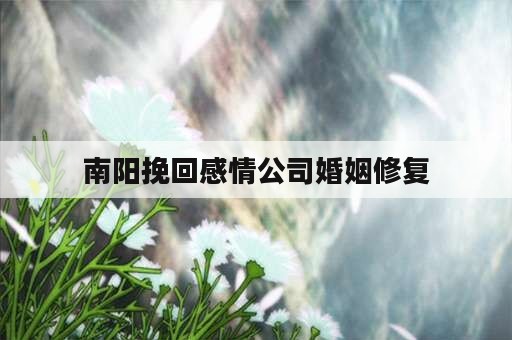 南阳挽回感情公司婚姻修复